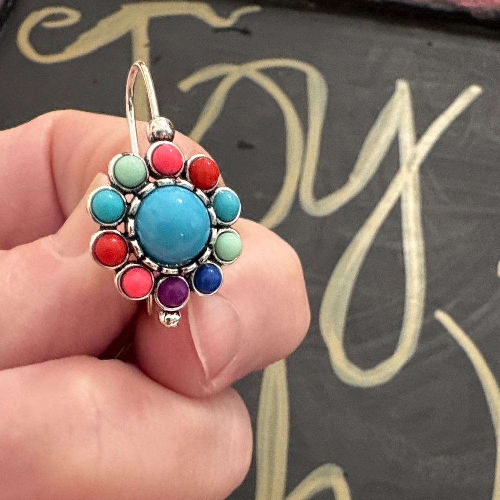 Colorful Beaded Earrings - Picture 2 of 5